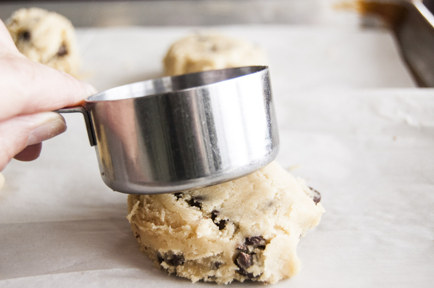 Soft chocolate chip cookie dough